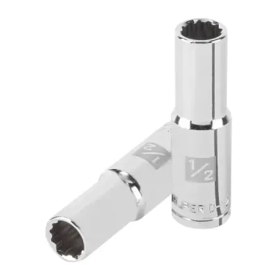 Copa Estándar Larga 1/2" De 12 Puntas, Cuadrante De 1/2" Truper