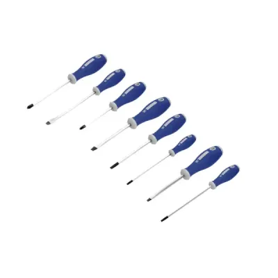 Juego De 8 Destornilladores Toolcraft Mango Bimaterial