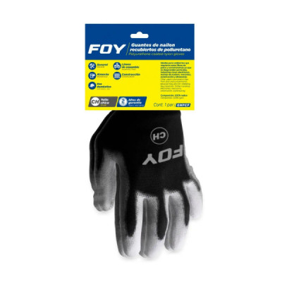 Guantes De Nailon Recubrimiento Poliuretano Pequeños Foy (GNPCF)