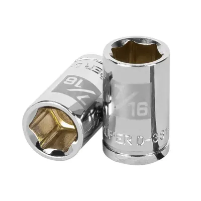 Copa Estándar 7/16" De 6 Puntas, Cuadrante De 3/8" Truper