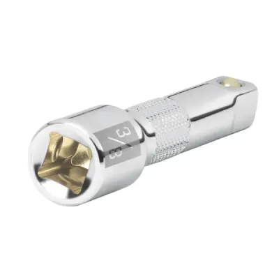 Extensión De 3" En Acero Al Cromo Vanadio, Cuadrante 3/8" Truper