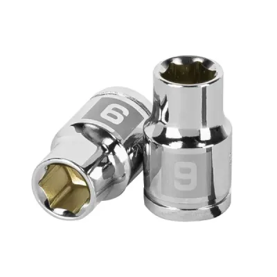 Copa Estándar 9 Mm De 6 Puntas, Cuadrante De 3/8" Truper