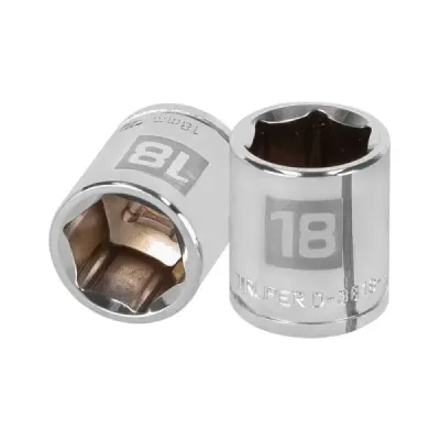 Copa Estándar 18 Mm De 6 Puntas, Cuadrante De 3/8" Truper