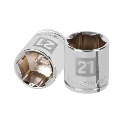 Copa Estándar 21 Mm De 6 Puntas, Cuadrante De 3/8" Truper
