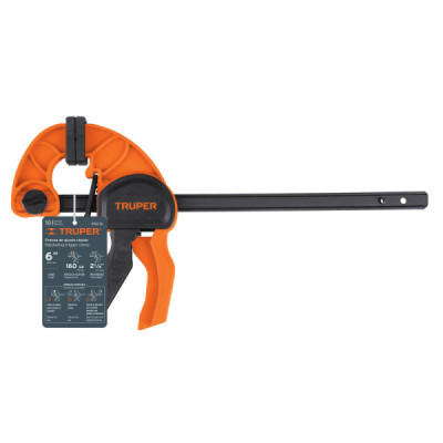 Prensa De Ajuste Rápido 6", Largo 13", Capacidad 75 Kg Truper (PAR-16) Prensa De Ajuste Rápido 6", Largo 13", Capacidad 75 Kg Truper (PAR-16)
