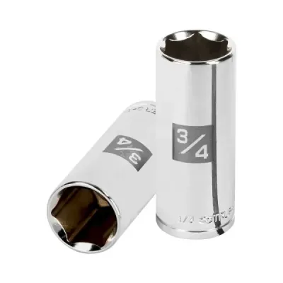 Copa Estándar Larga 3/4" De 6 Puntas, Cuadrante De 3/8" Truper