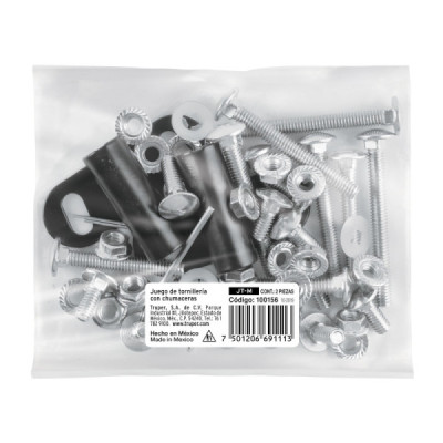 Set De Tornillería Y Chumaceras Para Carretilla Truper Tp-8 (JT-M)