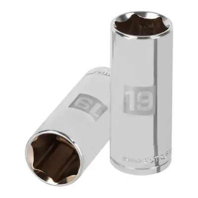 Copa Estándar Larga 19 Mm De 6 Puntas, Cuadrante De 3/8" Truper