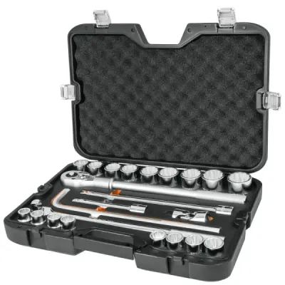 Juego De Copas 23 Piezas Métricas, Mando 3/4" Profesional Truper