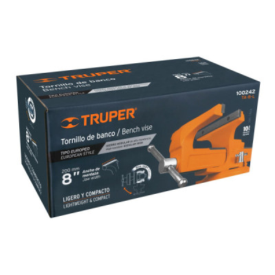 Prensa De Banco Profesional Tipo Europeo Giratoria De 8" Truper (TA-8-L) Prensa De Banco Profesional Tipo Europeo Giratoria De 8" Truper (TA-8-L)