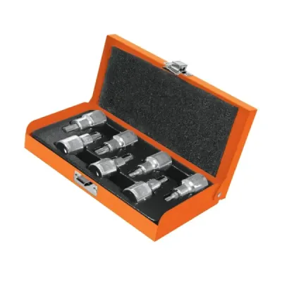 Juego De 7 Copas Punta Torx T-20 A T-55, Cuadrante 1/2" Truper