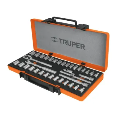 Juego De Copas Mixtas Con 36 Piezas, Cuadrante De 3/8" Truper