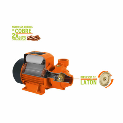Motobomba Bomba Eléctrica Periférica De 3/4 Hp, 65 Metros Truper (BOAP-3/4)