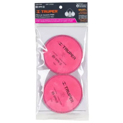 2 Filtros R95, Polvo Y Gases Para Mascara Truper Kit-res