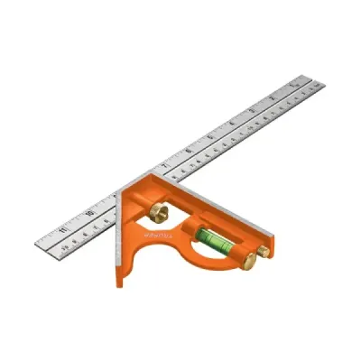 Escuadra De Combinación 12" (30 Cm) Con Punzón Para Marcar Truper
