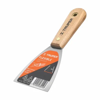 Espátula Flexible De 3 Cm Mango De Madera Hickory Americano Truper