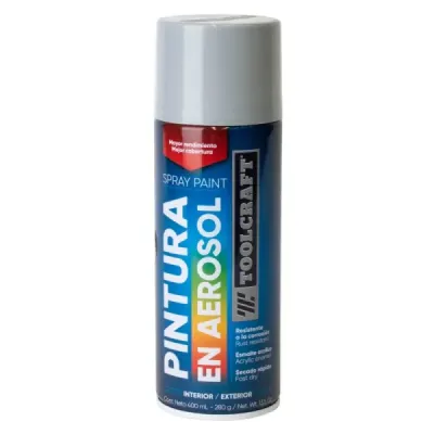Pintura Aerosol Gris Plata Metalizado Toolcraft 400 Ml