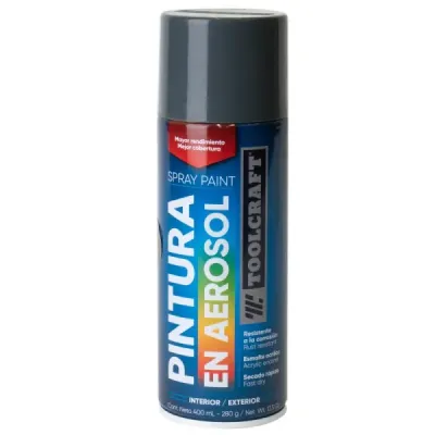 Pintura Aerosol Gris Máquina Toolcraft 400 Ml Sin Plomo