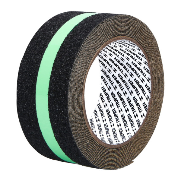 Cinta Antideslizante Fluorescente 5 M X 50 Mm Con Adhesivo Truper (CIA-25L)