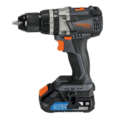 Taladro Percutor Inalámbrico De 1/2", 20 V Y Torque 39 Nm Truper (MAX-20R)