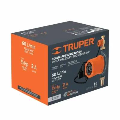 Bomba Presurizadora Agua 1/3 Hp Truper Bajo Consumo Energía