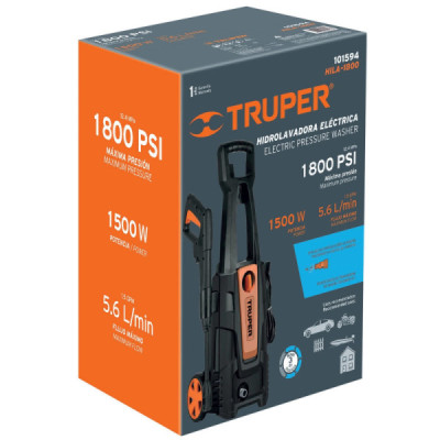 Hidrolavadora Eléctrica 1800 Psi 1500 W Truper Con Jabonera (HILA-1800)
