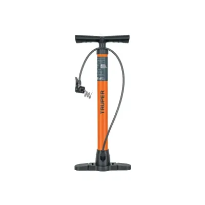 Bomba Manual Para Bicicleta En Acero Inoxidable Con Válvulas Truper