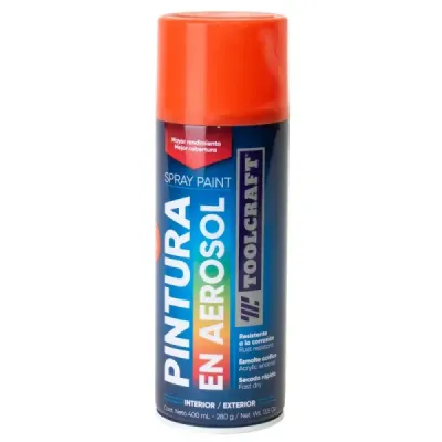 Pintura Aerosol Naranja Chevi Toolcraft 400 Ml Sin Plomo