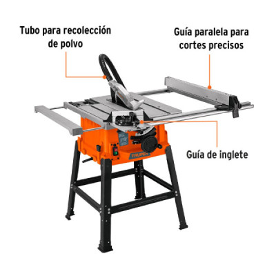 Sierra De Mesa De 10", 2.1/2 Hp Con Accesorios Incluidos Truper (SME-10B)