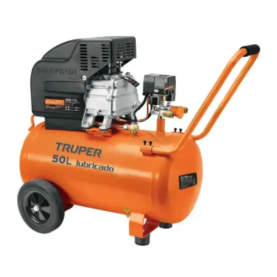 Compresor De Aire De 3.1/2 Hp, 50 Litros Con Bobina De Cobre Truper