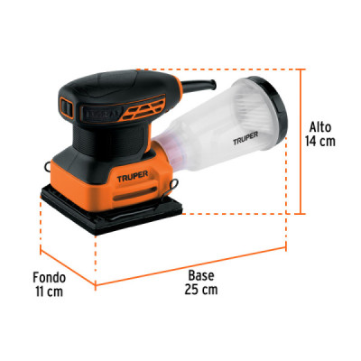 Lijadora Orbital 1/4 De Hoja 240 W Truper Pro 14000 Opm (LIOR-1/4A3)
