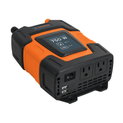 Inversor De Corriente 750 W Para Carro, Con Usb Y 2 Enchufes Truper (INCO-750)