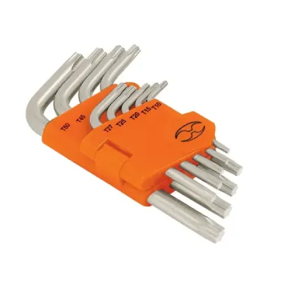 Juego De 9 Llaves Torx, Incluye Estuche Organizador Truper